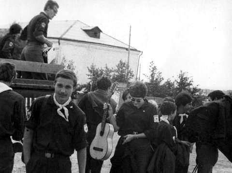 Слет в райцентре Чистополье. Отряд в парадной форме