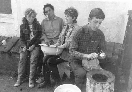 На картошке